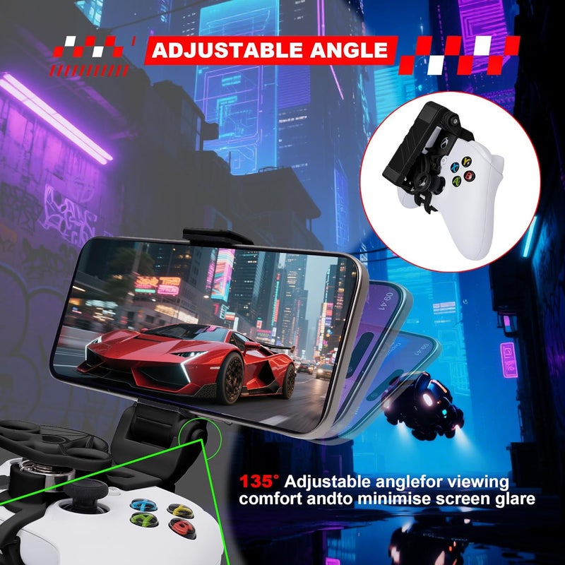 TXW Mini Steering Wheel with Phone Holder for X-box One/X-box Series X|S Game Controller,Racing Games Controller Steering Wheel Attachment Accessory - Image 4